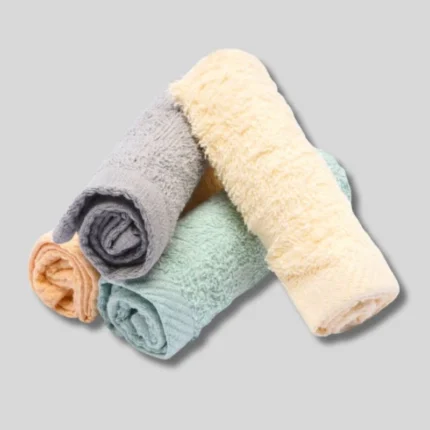 4 Pack of Soft Baby Face Towels - Multicolor | Gentle & Absorbent | TheLittleZone