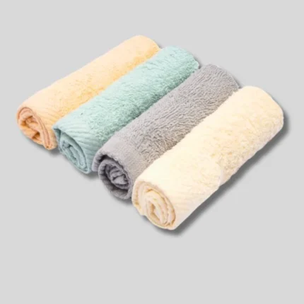 4 Pack of Soft Baby Face Towels - Multicolor | Gentle & Absorbent | TheLittleZone