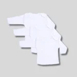 Pack of 3 Soft White Baby T-shirts - 100% Cotton | TheLittleZone