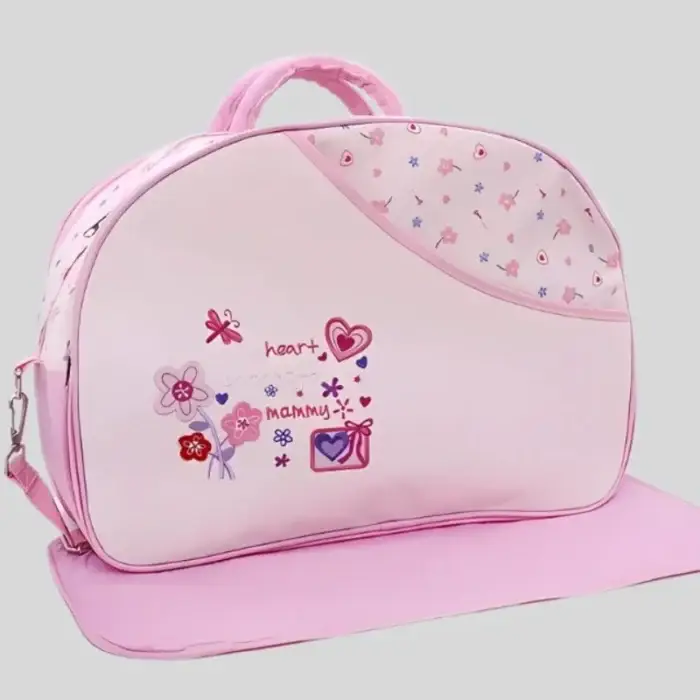 Small Baby Diaper Bag – Pink Color with Adjustable Strap